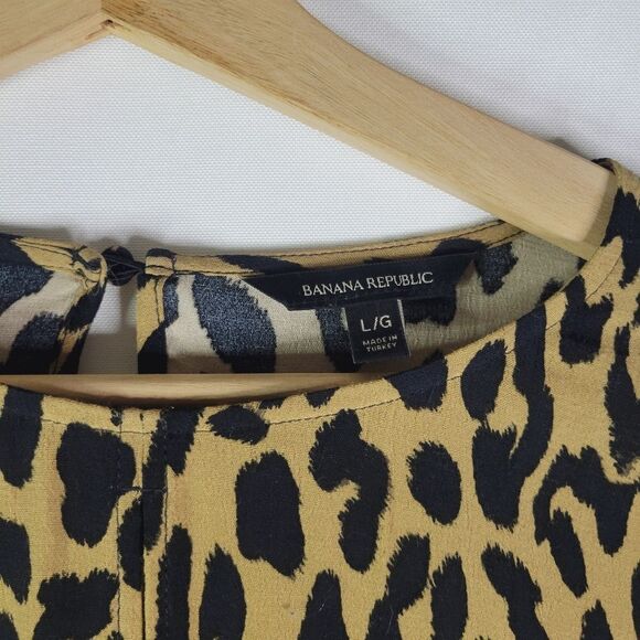 Banana Republic Leopard Print Long Sleeve Blouse - Picture 2 of 12